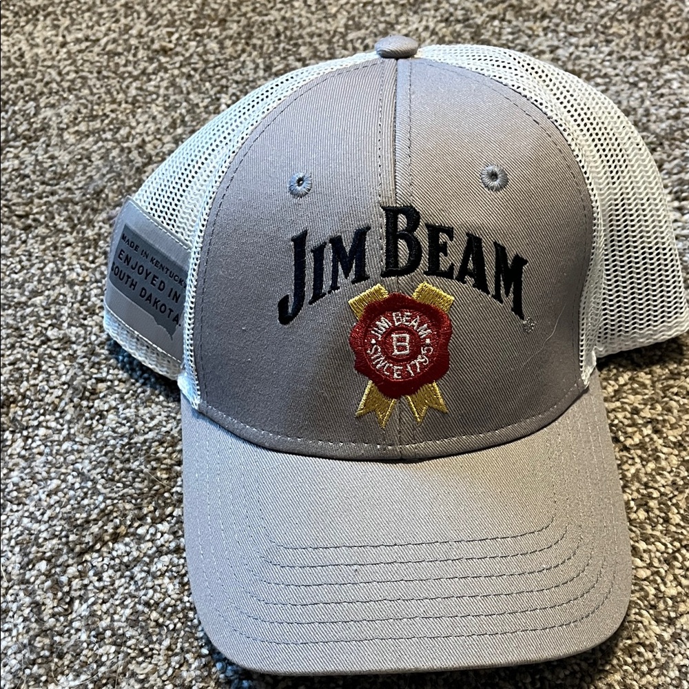 Jim Beam Gray and White Mesh Cap